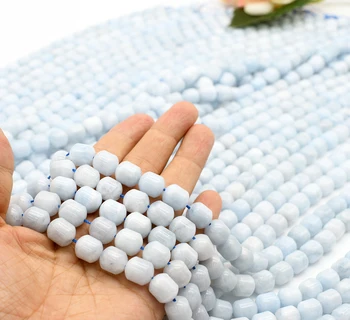 10x12mm Naturale Netede Albastru Acvamarine Cilindru de piatra Margele Pentru DIY brățară colier de bijuterii make 15 