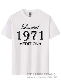 Omul a Făcut în 1971, T-shirt, Blaturi Ediție Limitată 1971 Tricouri Maneca Scurta Ziua de nastere Haioase Tricouri pentru Bărbați