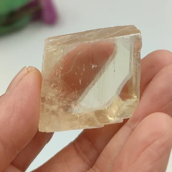 100g Clar Naturale Alb/Galben Cubi de Calcit Islanda Spar Minerale-Specimen Prime Piatră de Cuarț de Cristal de Vindecare Reiki Piatră prețioasă