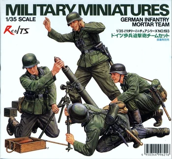 Tamiya 35193 Scara 1/35 Miniaturi Militare De Infanterie Germane, Echipa De Mortar Plastic Model De Kit