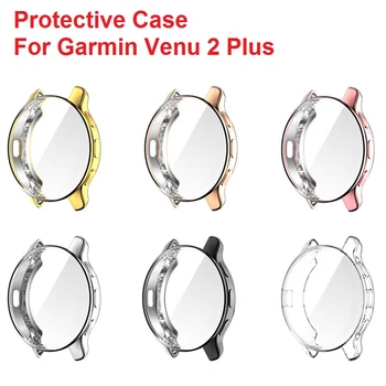 2in1 Caz + Curea Pentru Garmin Venu 2S 2 Plus, Capacul Protector de Silicon Watchband Pentru Vivoactive 4 4S Bratara Bara Combinație