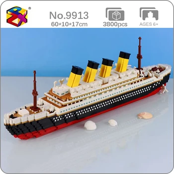 PZX 9913 Nava Titanic Vapor de Croazieră de Pasageri Britanic de Linie Model DIY Mini Diamond Blocuri Caramizi de constructie de Jucarie pentru Copii fără Cutie