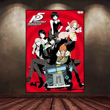 Persona 5 Joc Video de Desene animate Anime Postere Canvas Tablou de Perete de Arta, Printuri Imaginile pentru Camera de zi Camera de Copii Moderna Decor Acasă