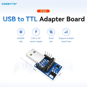 CDEBYTE USB UART CP2102 E15-USB-T2-V2.0 USB to UART TTL 3.3 V, 5V de Testare Wireless, Placa de Adaptor Pentru RF Modul Serial
