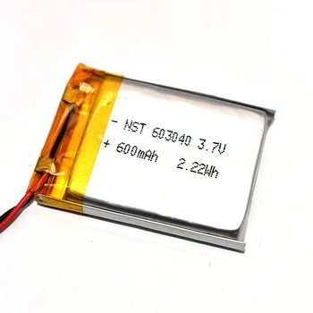 800mAh Li-ion 603040 Litiu-Polimer Baterie Reîncărcabilă pentru localizare GPS, MP3, MP4 bluetooth difuzor de lumină LED-uri
