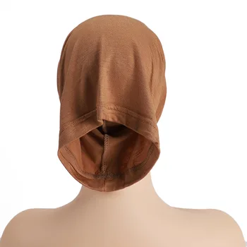 Capac Full Interior Musulman Modal Hijab Capac Islamic Cap Purta Pălărie Underscarf Tub De Oase Bonnet Turc Eșarfe Musulman Solid Headcover