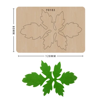 Lemn Tăiat Mor De Tăiere Mucegai Manual Diy Trei Dimensiuni Meserii Frunză Verde Decor Album Potrivite Pentru Sizzix Big Shot Masini