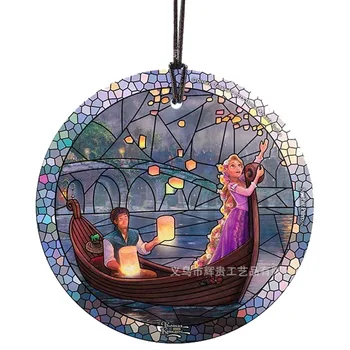 Decoratiuni de craciun 2023 Disney Princess Cenusareasa, frumoasa si ia Belle, Ariel Desene animate Pomul de Crăciun Pandantiv