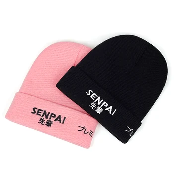 Versiunea coreeană a SENPAI broderie din lână pălărie în aer liber vânt cald pălării de moda hip hop de sport în aer liber leisure capac sălbatice capace