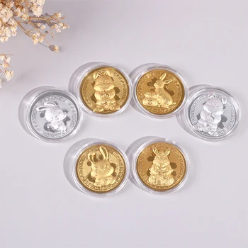 2023 Anul Iepurelui Folie De Aur Monedă Comemorativă Zodiac Chinezesc De Suveniruri Monede Calendar Lunar Colecție De Artă De Meșteșug Cadou