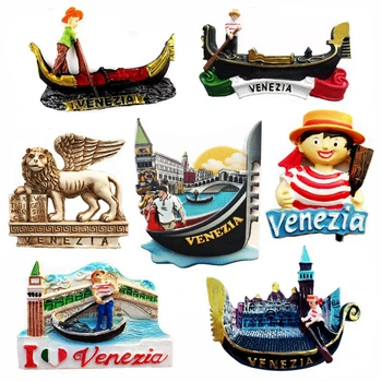 Manual Pictate Gondolele Din Veneția, Italia 3D Magnet de Frigider de Călătorie de Suveniruri Frigider Autocolante Magnetice Decor Acasă