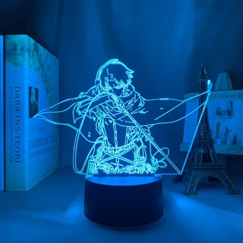 Anime Atac pe Titan 3d Lampa pentru Decorare Dormitor Copii Cadou de Atac pe Titan LED Lumina de Noapte