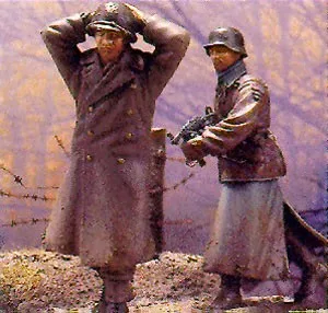 Rășină soldați 1:35-al doilea Război Mondial rășină și câmpul de luptă prizonieri înainte 2-man group 854y NOI
