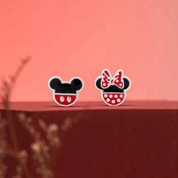 Disney Fierbinte de Desene animate Mickey si Minnie Cercei Drăguț Picătură de Ulei Stud Cercei Cadou