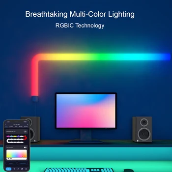 RGBIC Smart LED Lumini de Perete APLICAȚIA Control Vocal de Muzică de Sincronizare și Scene Dinamice de Lumină Pentru TV Dormitor Bar Joc Decor de Lămpi de Perete