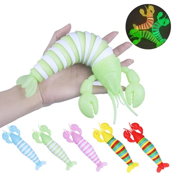 Se Frământa Slug Articularea Stim Jucărie Curcubeu Senzoriale Homar Frământa Jucărie Anxietate-Stres Birou Jucărie