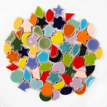 100g/3.52 oz(Aprox. 50pcs) Portelan Mozaic de 0,5 cm Grosime Stele/Inima/Rotund/Forma de Floare DIY Mozaic Materiale de Ambarcațiuni