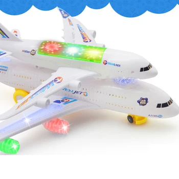 2 Etaje 43cm Plastic A330 Airbus Model de Avion Electric Lumina Flash Jucărie de Sunet Model de Avion Avion Avion Jucării pentru Copii Cadouri