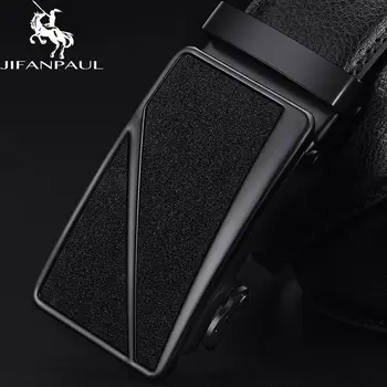 JIFANPAUL brand de Lux pentru bărbați curea curea din piele neagra de moda din aliaj de lux cataramă automată de tineret din piele simple afaceri centura