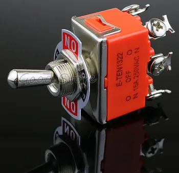 De înaltă Calitate 1BUC E-TEN1322 15A/250V 6 pin rezistent la apa Comutatorul de Cap Pe-Pe-Pe Miniatură Comutatoare portocaliu
