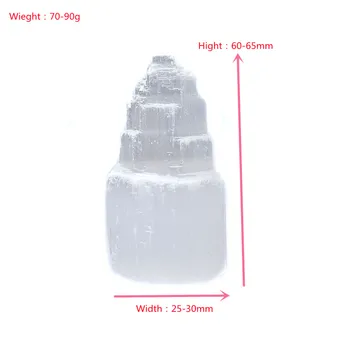 Naturale Selenit Alb Pietre De Gheață Sculptate Lampa De Piatră De Vindecare De Cristal Minereu De Decor Clar Turn Minerale De Cuarț Turn De Decor Acasă