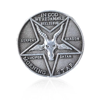 Lucifer Morningstar Satanice Rusalii Cosplay Monede Comemorative Metal Prop Monede Cadou Non Valută Monedă De Colecție De Artă