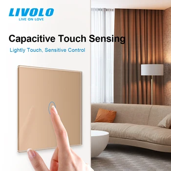 LIVOLO Standard US C9 Noua Serie de Perete Ecran Tactil Panoul de comandă ,Cristal de Sticlă,a ac 110-220V,Iluminare Dispaly, Senzor de Control