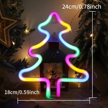 VICKYO Craciun cu LED-uri Lumini de Neon Semn Lampă Neon Acrilice Lumina de Noapte Pentru zi de Naștere Petrecere de Nunta de Vacanță de Crăciun Xmas Decor