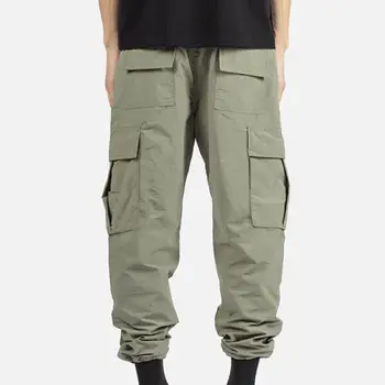 Barbati Pantaloni Multi Buzunare Culoare Solidă Elastic Talie Casual de Vara Jogging Pantaloni Cargo Pantaloni pentru bărbați Îmbrăcăminte de Streetwear