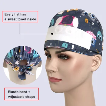 Scrubs Capace Asistenta Medicului Pălării Spital Stomatologie Medical Chirurgical Veterinar Pălării De Înaltă Calitate Unisex Salon De Frumusete De Lucru Caps