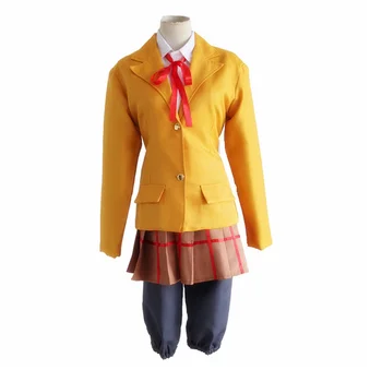 Anime Închisoare Școală Kurihara Mari Midorikawa Hana Cosplay Costum Scoala Uniforme Maro Sacou Haina De Sus Peruca Cosplay Pantofi Ti Se Potriveste