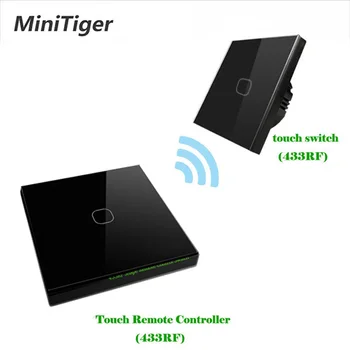 Minitiger Standard UE 1/2/3 Banda 2 Way Gri fără Fir la Distanță de Perete de Lumină Touch Comutator Stick Wireless de la Distanță Comutator Tactil