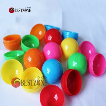 80buc 60MM Plastic Surpriză Mingea Jucărie Jucărie Capsulă pline de culoare Coajă de ou Gol Copii Cadou de Ușor de a Deschide procesul de Luare a Săpun Pentru automatele de