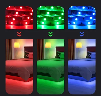 LED Stirp Lumini LED-uri de Culoare 1m-5m 10m 15m 20m 30m Lumini LED pentru Decorarea Camerei 5050 RGB Banda de LED-uri de la Distanță Bluetooth Lumini de Neon