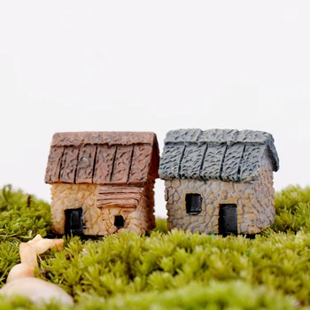 Gradina In Miniatura Casa Zână Micro Mini Sat Peisaj Accesorii Ornamente Pentru Case Diy Statui De Vaci Figurine Hut