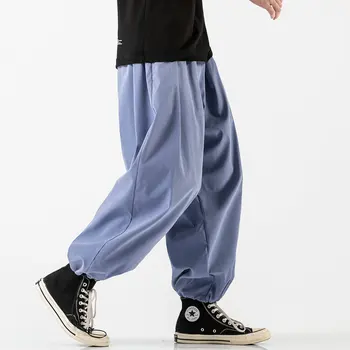 2021 Design Nou Cordon Harem Pantaloni Barbati pantaloni de Jogging Pantaloni Bărbați Japonezi Picioare Pantaloni Largi Picior de sex Masculin Casual Pantaloni Largi