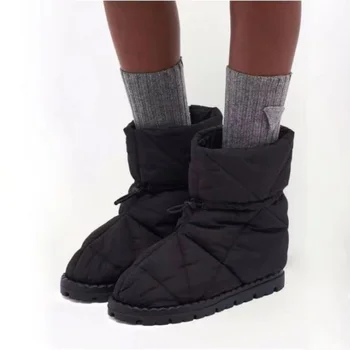 2023 Uri Noi Femei Cizme Glezna Cizme De Zăpadă De Iarnă Branț De Lână Cald Cizme De Zăpadă De Moda De Sex Feminin Scurt Pantofi Femei Platforme Cizme