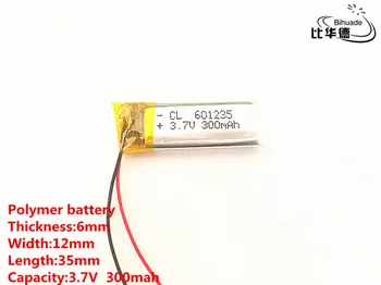 Litru de energie a bateriei 601235 3.7 V,300mAH,061235 Polimer litiu-ion / Li-ion pentru JUCĂRIE,POWER BANK,GPS,mp3,mp4