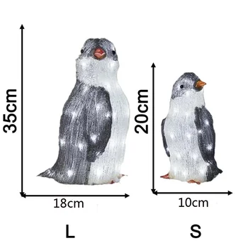 2023 new garden decor în aer liber LED-uri independente stralucitoare pinguin Anul Nou curte decor decor de Crăciun