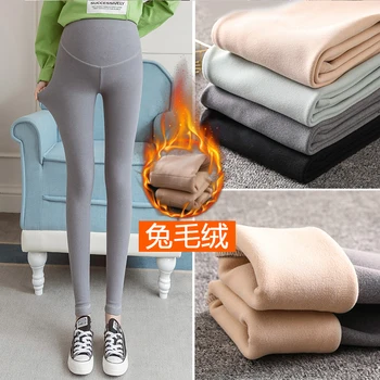 Toamna Iarna Skinny Maternitate Jambiere de Moda coreeană Slim Pantaloni de Creion Haine pentru Femeile Gravide Îngroșa Cald Sarcinii