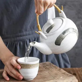 1 buc Creative Japoneză Kung Fu Ceașcă de Ceai din Ceramica lucrate Manual Cana de Apa Tacamuri Set Retro Acasă Restaurant Cana de Cafea Master Ceașcă de ceai
