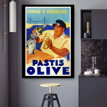 Vintage Șampanie Franțuzească Absint Campari Robette Băuturi Anunț Poster De Arta De Perete Panza Pictura Tablou Living Decor Acasă