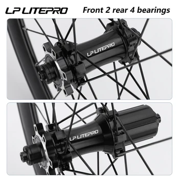 LP Litepro Pentru AERO Ultra Light Jante 40MM Rim Pentru Pliere Bicicleta 20 inch Roți de Biciclete Piese 406 451 Disc de Frână Osie