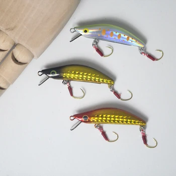 1buc Japoneză Scufundarea Minnow 4.5 g 50mm Momeli de Pescuit, Momeli Păstrăv Artificiale Greu Momeala Bas de Pescuit Crankbait Pike de Pescuit