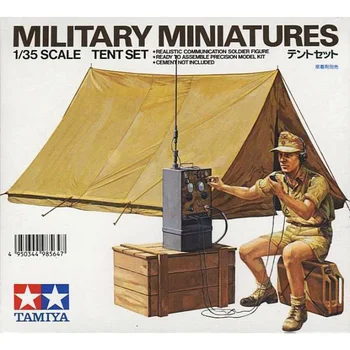 Tamiya 35074 1/35 Militare la Scară Model de Kit de al doilea RĂZBOI mondial Cort Set w/Comunicare Soldat