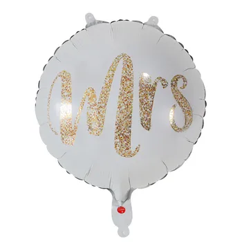 10buc 18inch Rotund de Aur Alb cu Sclipici Imprimare Mr&Mrs DRAGOSTE Balon de folie de mireasa pentru a fi căsătoria Decor Nunta Ziua Îndrăgostiților Consumabile