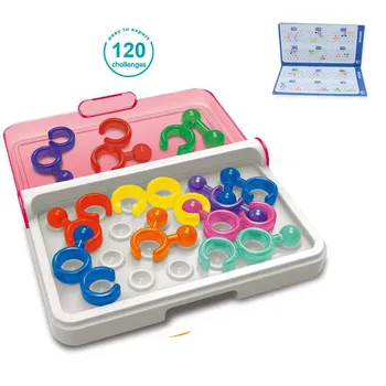120 de Provocări IQ Puzzle 3D Puzzle Clasic Piramida Placa Perla Minte Logică Joc Cu Soluție Joc Montessori Jucarii Copii Cadou