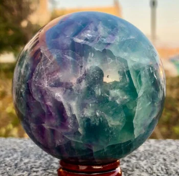 60mm NATURALE Fluorit cristal de cuarț sfera minge de vindecare