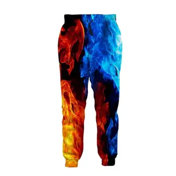 PLstar Cosmos Brand Pantaloni Coloful Ardere cu Flacără de Imprimare 3D Mens Pantaloni Jogger Streetwear Unisex Casual pantaloni de Trening MPK9