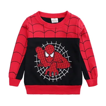 Copil Haine de Băieți Desene animate Spiderman fără Mâneci Haină cu Glugă+Tricou+Pantaloni 3pcs/set pentru Sugari Copii Haine Copilul Trening 1-7Y